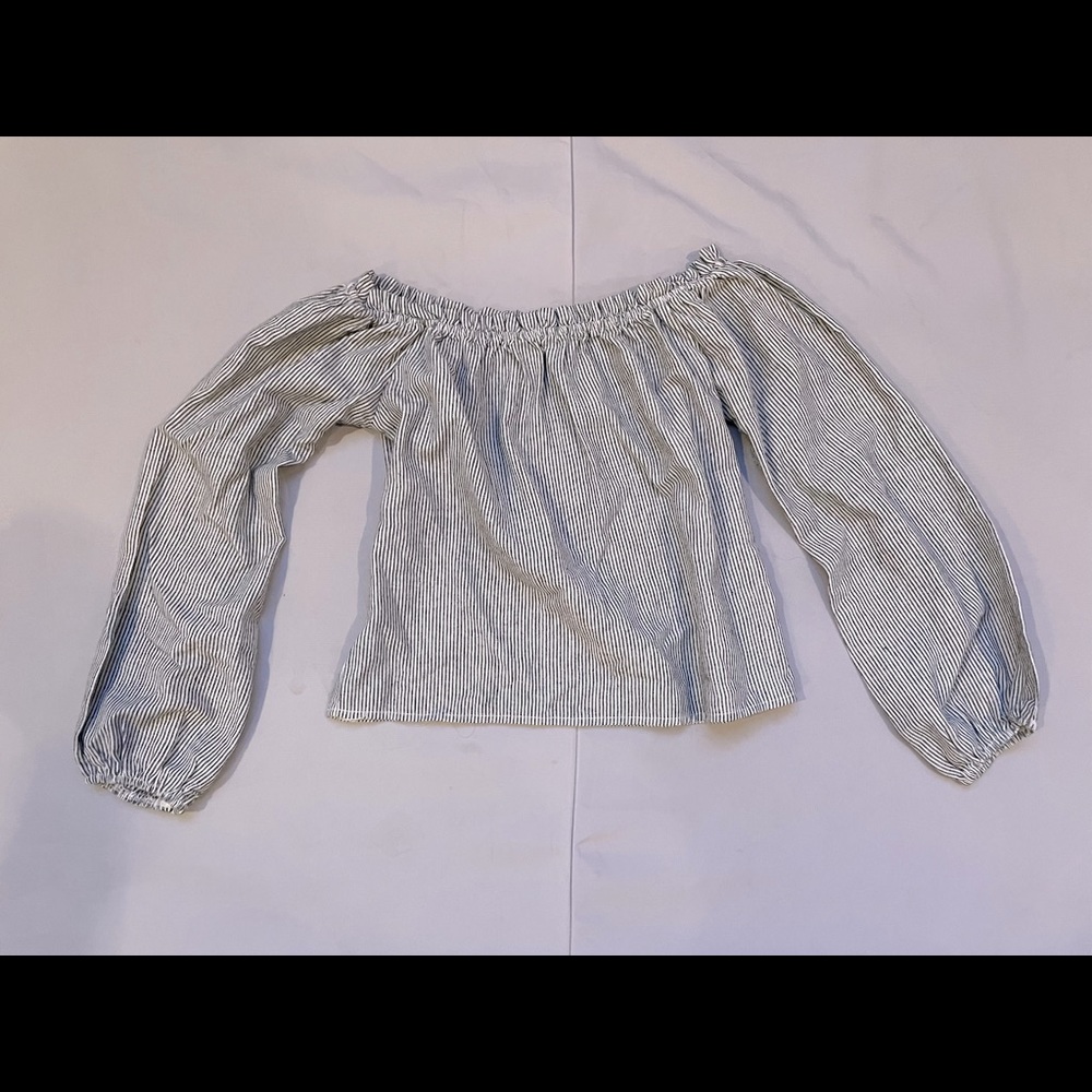 Brandy Melville off the shoulder blouse stripe pattern size OS